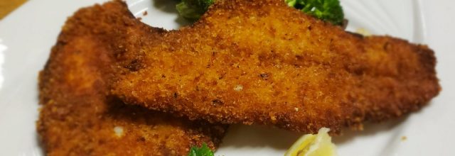 Fresh Fried Flounder with side of Broccoli