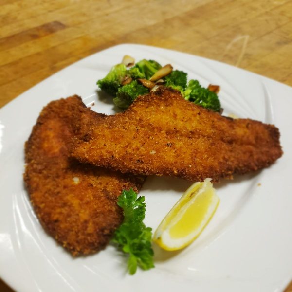 fresh fried flounder